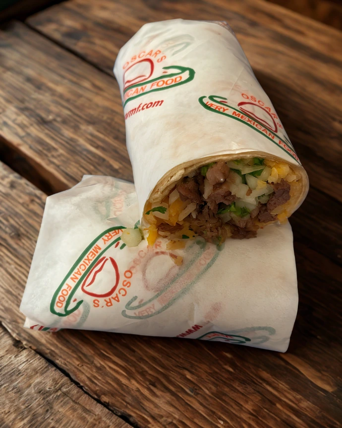 Custom deli paper with logo - Oscar's Very Mexican Food